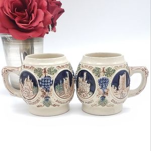 2 Original Gerzit GERZ West Germany Small Mugs Coffee Cups